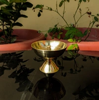 VIKRAM METAL   Brass Pyali deepak  - 00 NO., GOLDEN