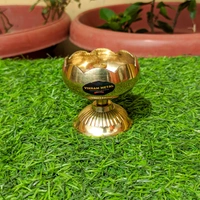 VIKRAM METAL  Brass Pooja Thali Set - 12 INCH, GOLDEN