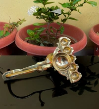 VIKRAM METAL  Brass Panch Aarti  - 8*3 INCH, GOLDEN