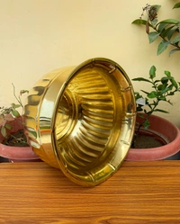 VIKRAM METAL  Brass Flower Pot  - 10*7 INCH, GOLDEN