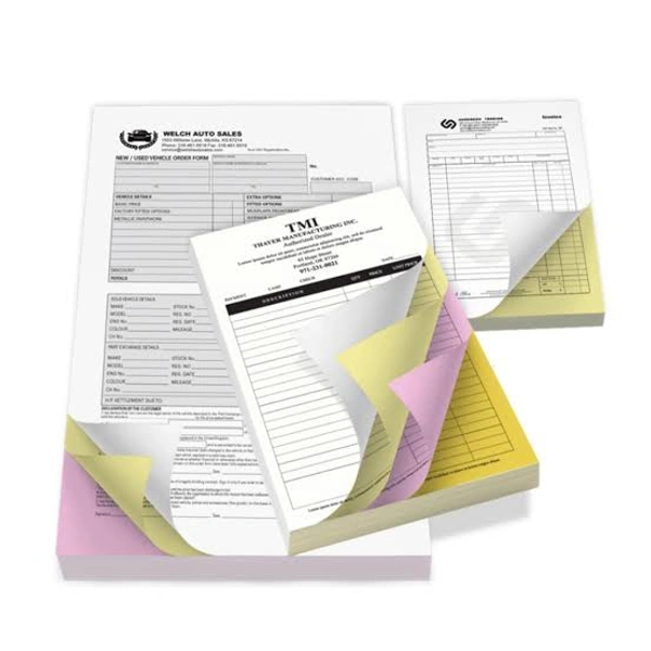 GST Bill Book / Invoice - White + Pink [Duplicate (1+1)], 1 Book