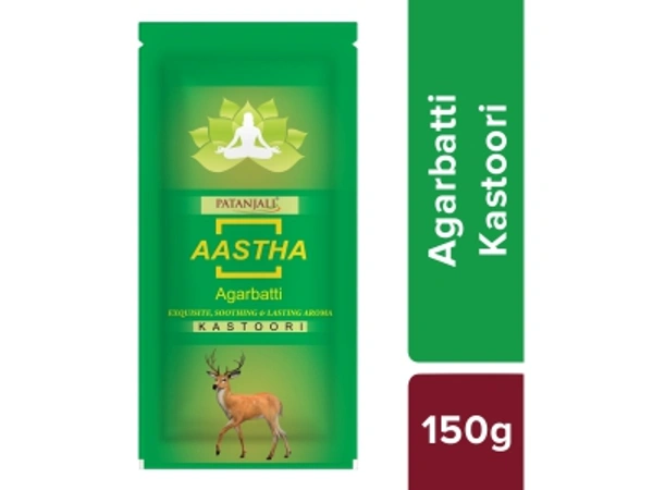 PATANJALI AASTHA AGARBATTI KASTURI - 150 GM