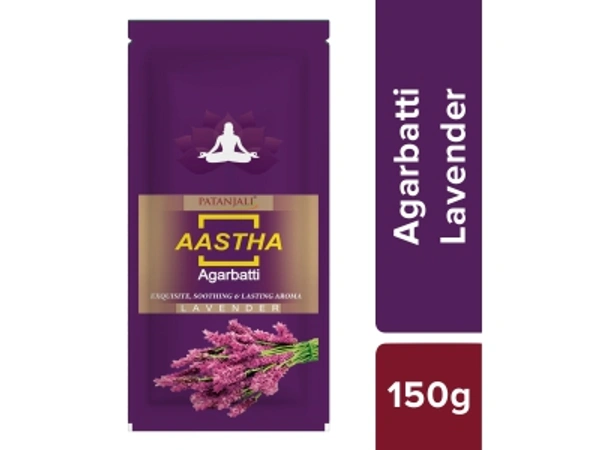 PATANJALI AASTHA AGARBATTI LAVENDER - 150 GM