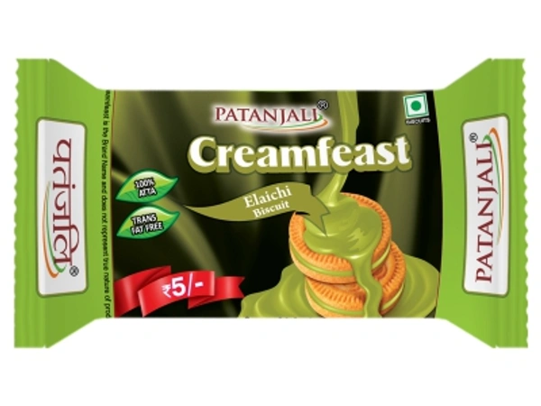 PATANJALI CREAMFEAST ELAICHI BISCUIT 35 GM