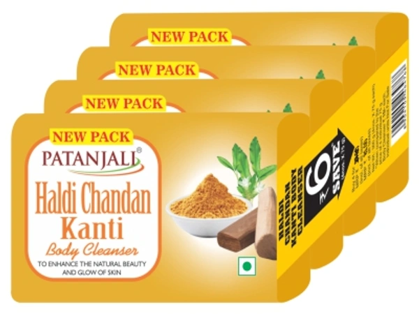 PATANJALI HALDI CHANDAN KANTI BODY CLN-(4X1) 75 GM