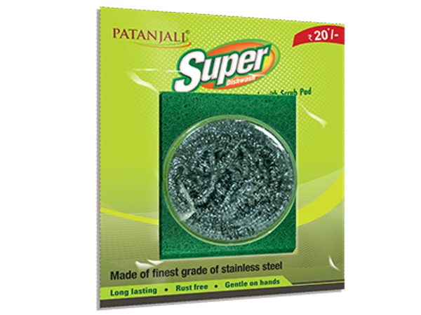 PATANJALI SUPER STEEL SCRUB WITH SCRUB PAD