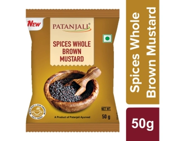 PATANJALI WHOLE BROWN MUSTARD (RAI) 50 GM
