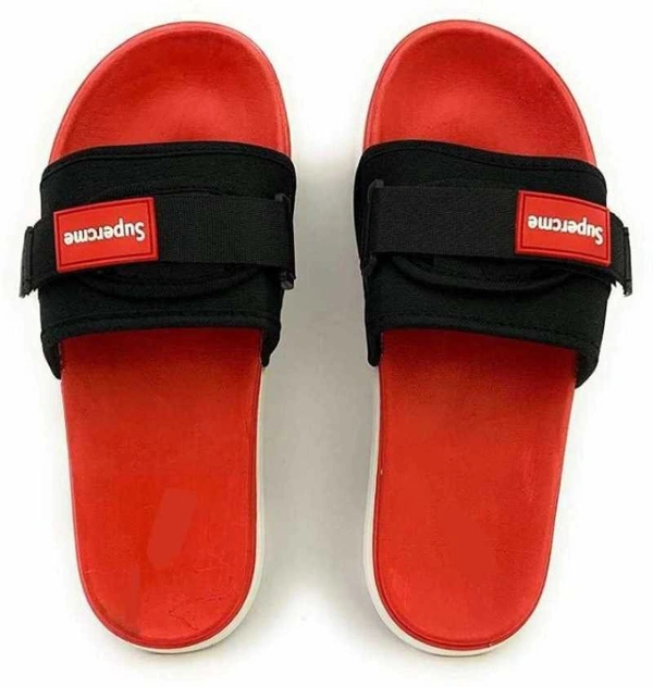 SAPIYU Mens supreme slides  - 10, RED