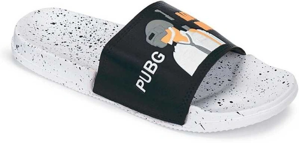 SAPIYU  Mens white PUBG Slides  - 6, WHITE