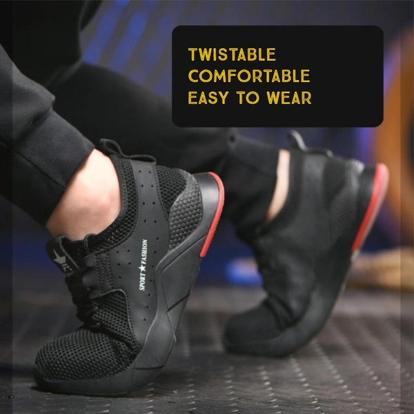 SAPIYU  Mesh Running Shoes ,Cricket Shoes , Badminton Shoes , Volly Ball Shoes , Sports Shoes For Mens And Boys? Running Shoes For Men Canvas Shoes For Men Running Shoes For Men  (Black) - 6