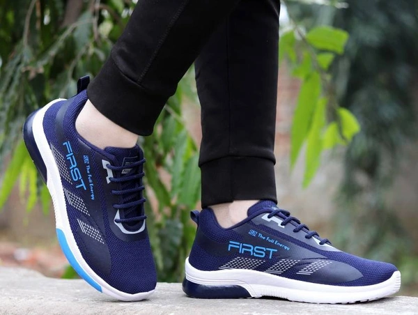 SAPIYU Mesh |Lightweight|Comfort|Summer|Trendy|Walking|Outdoor|Daily Use Sneakers For Men  (Navy, Blue) - 9