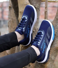 SAPIYU Mesh |Lightweight|Comfort|Summer|Trendy|Walking|Outdoor|Daily Use Sneakers For Men  (Navy, Blue) - 9