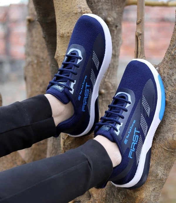 SAPIYU Mesh |Lightweight|Comfort|Summer|Trendy|Walking|Outdoor|Daily Use Sneakers For Men  (Navy, Blue) - 9
