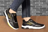 SAPIYU Sneakers For Men - 10, Black Gold