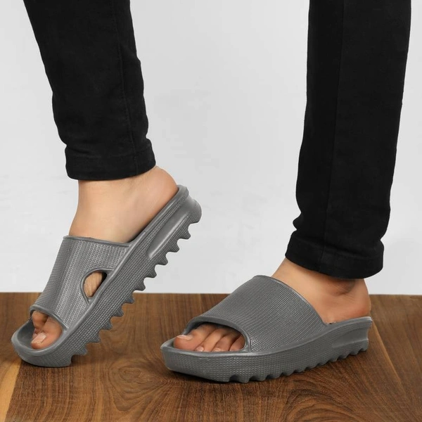 SAPIYU Mens Slides (Grey) - 9, GREY
