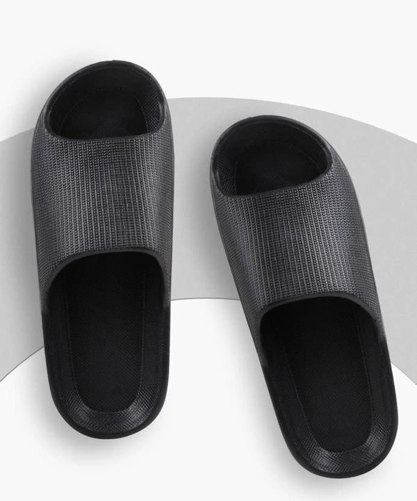 SAPIYU Mens Slides - 8, BLACK