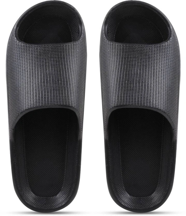SAPIYU Mens Slides - 7, BLACK
