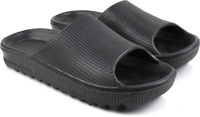 SAPIYU Mens Slides - 7, BLACK