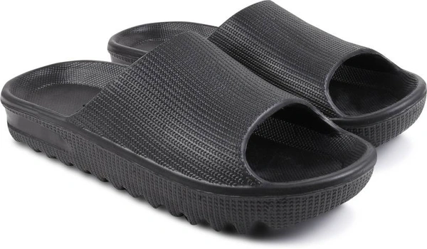SAPIYU Mens Slides - 7, BLACK