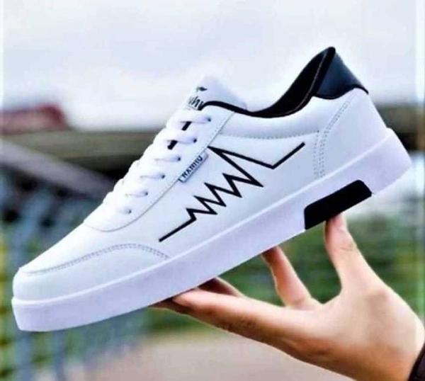SAPIYU 2006 Trenddy Fashion Sporty Casuals Sneakers Running Shoes Sneakers For Men  (White, Black) - 7