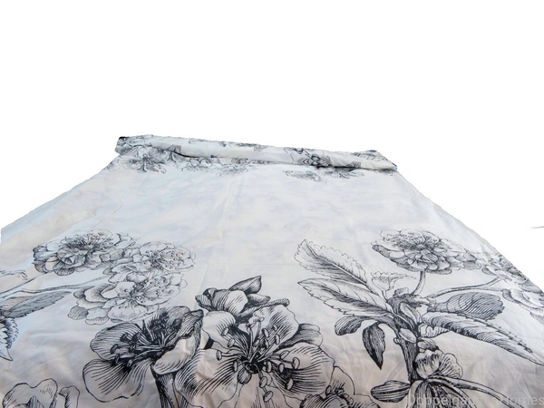 Doppelganger Homes Black n White Flowers Single Duvet (Blanket Cover)