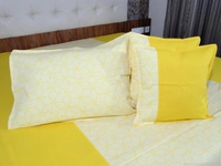 Doppelganger Homes Yellow Beauty Double Bed sheet
