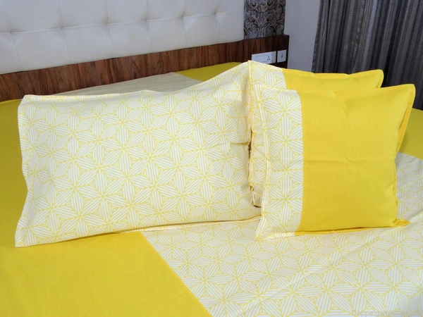 Doppelganger Homes Yellow Beauty Double Bed sheet