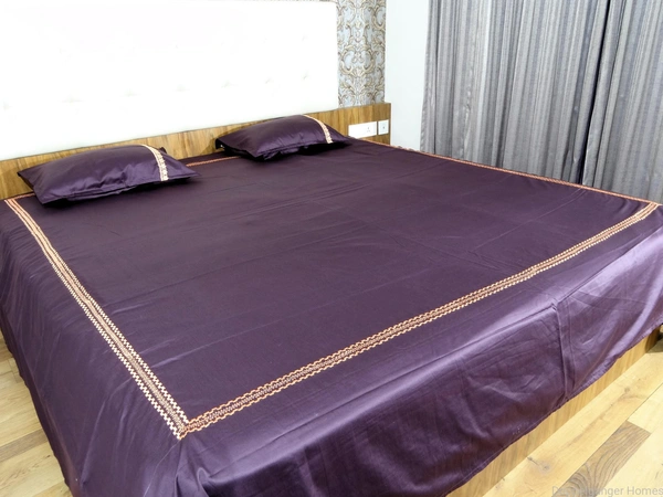Doppelganger Homes Peach & Wine Double Bed sheet
