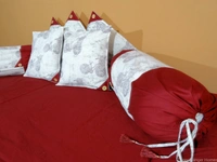 Doppelganger Homes Dabu Print Diwan set (Set of 8 pcs.)