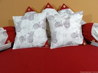 Doppelganger Homes Dabu Print Diwan set (Set of 8 pcs.)