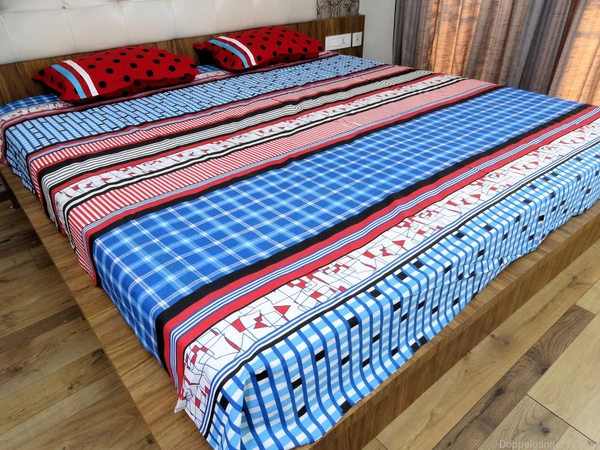 Dotted Line Double Bed Sheet