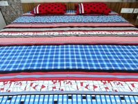 Dotted Line Double Bed Sheet