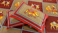 Elephant and Camels Ethnic Double Bed Sheet