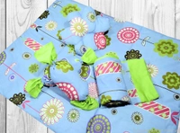 Doppelganger Homes Blue Blossom Infant Bedding Set (5 Pcs)