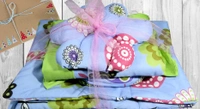 Doppelganger Homes Blue Blossom Infant Bedding Set (5 Pcs)