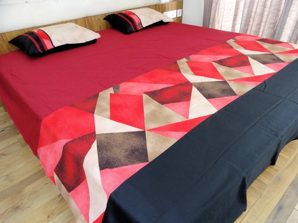 Doppelganger Homes Diamonds Designer Double Bed Sheet