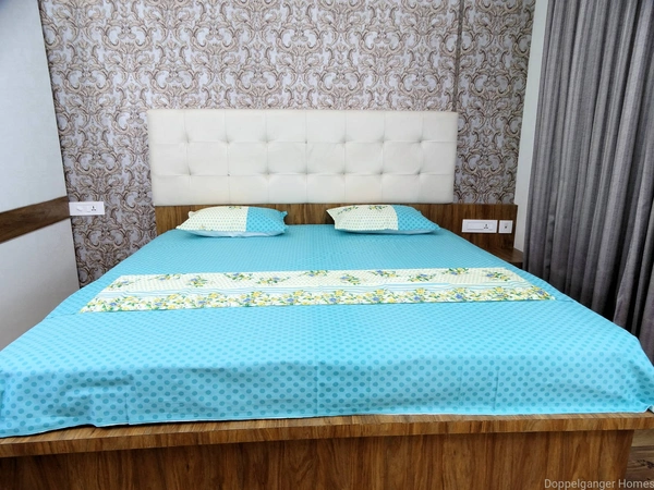 Doppelganger Homes Polka Floral Designer Double Bed sheet set