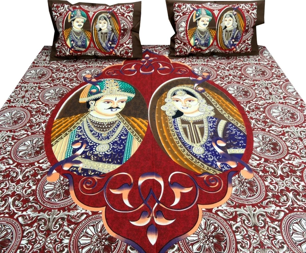 Doppelganger Homes Nawab Double Bedsheet