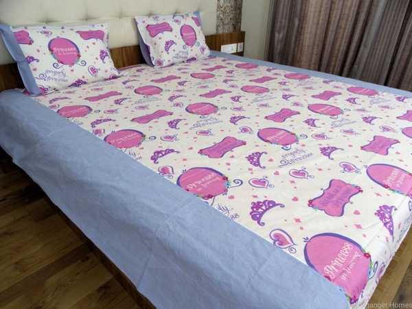 Doppelganger Homes Sweet Princess Cartoon Double Bed Sheet