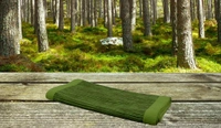 Handloom Cotton Green Striped floor Runner