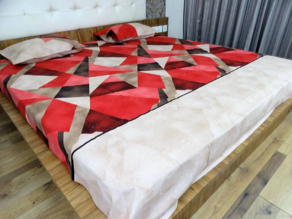 Doppelganger Homes Red Diamond Designer Double Bed Sheet