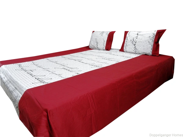 Doppelganger Homes Good Night Sleep Maroon Double Bed sheet