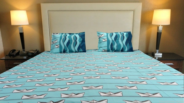 Doppelganger Homes Paper Boat Double Bed sheet