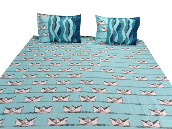 Doppelganger Homes Paper Boat Double Bed sheet