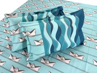 Doppelganger Homes Paper Boat Double Bed sheet