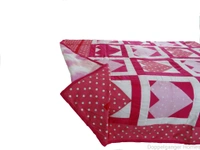 Doppelganger Homes Single Dohar - Heart Pieced Block