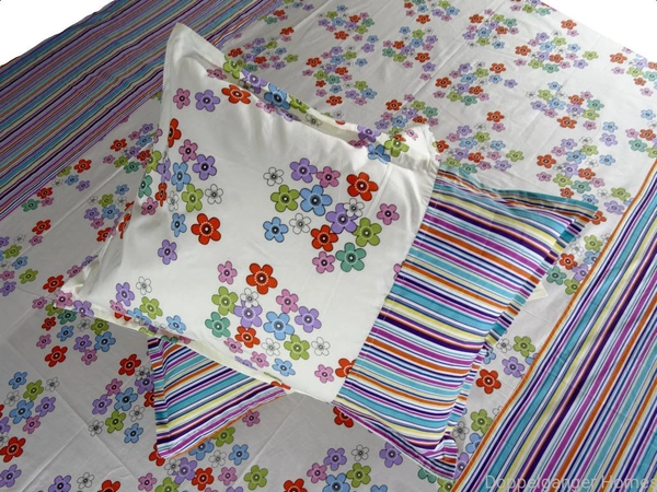 Doppelganger Homes Flower Basket Double Bed Sheet