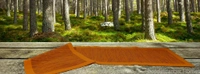 Doppelganger Homes Handloom Cotton Orange Striped floor Runner