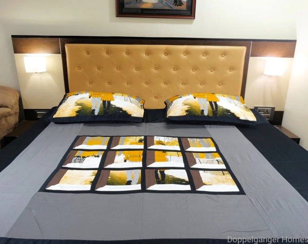 Doppelganger Homes Attic Window - Walking Couple Bed Cover