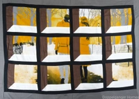 Doppelganger Homes Attic Window - Walking Couple Bed Cover